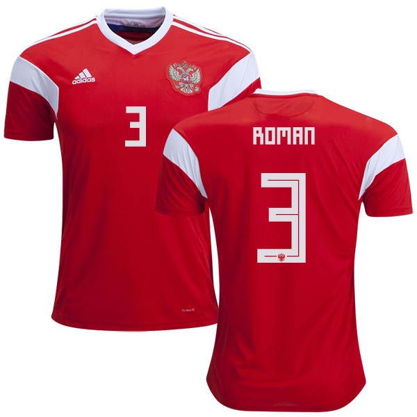Russia #3 Roman Home Soccer Country Jersey